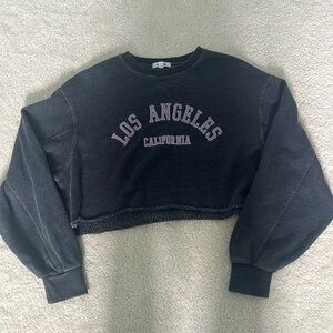 Grey L.A Cropped Crewneck